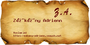 Zákány Adrienn névjegykártya